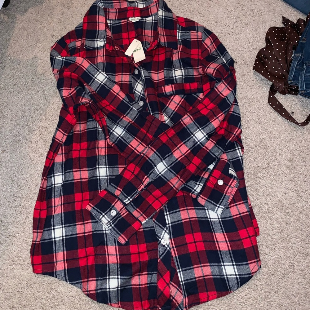 NWT Aerie flannel “sleep” shirt